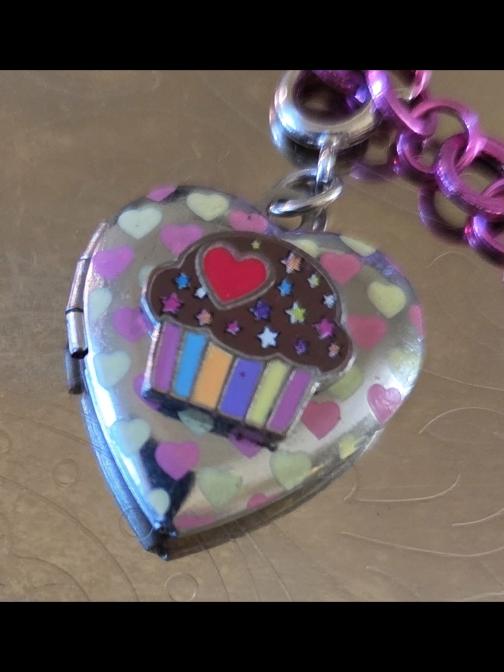 VTG Charm It! Disney Princess Aurora Rainbow Link Charm Bracelet High IntenCity - Picture 2 of 6